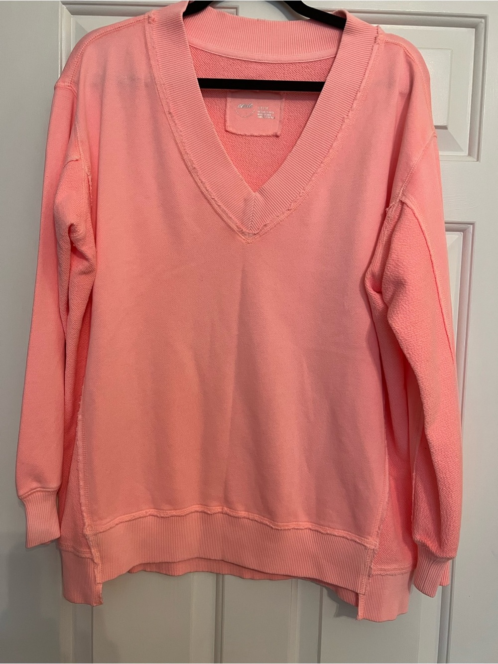 aerie Coral Pink V-Neck Sweater